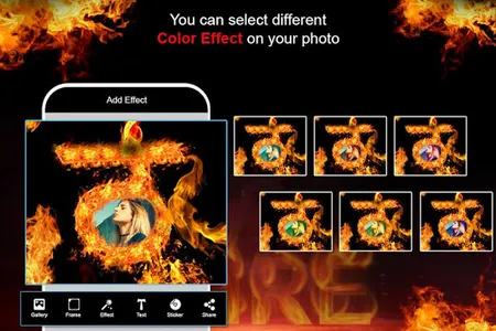 Fire Text Photo Frame Decorati screenshot 3
