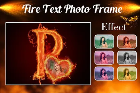Fire Text Photo Frame Decorati screenshot 4