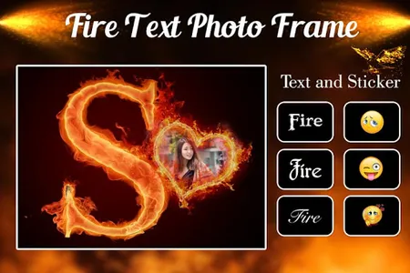 Fire Text Photo Frame Decorati screenshot 5