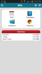 Bills - Expense Monitor Remind screenshot 0