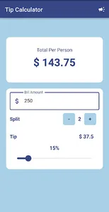 Tip Calculator: Split and Tip screenshot 0