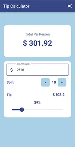 Tip Calculator: Split and Tip screenshot 1