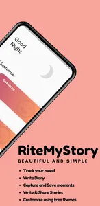 RiteMyStory Diary /Journal App screenshot 1