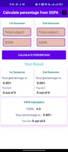MAKAUT SGPA YGPA to Percentage screenshot 1