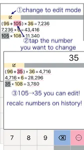 editable history - Calculator screenshot 2