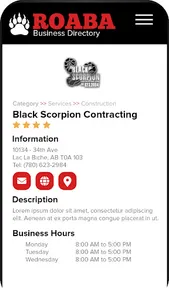 ROABA Business Directory screenshot 2