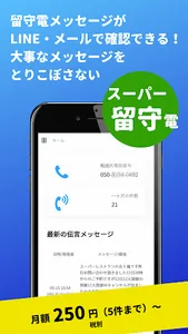 留守電がLINEやメールで読める：スーパー留守電 screenshot 0