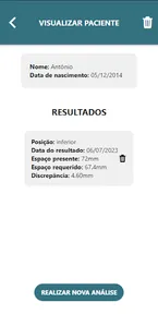 Análise de dentição mista screenshot 2