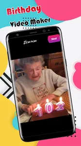 Birthday video maker with song screenshot 0