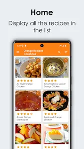 Orange Recipes Cookbook screenshot 0
