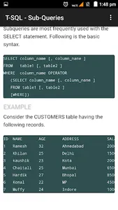 Learn T-SQL DB screenshot 2