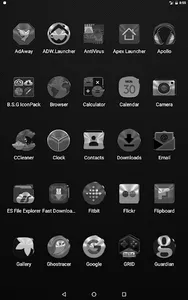 Black, Silver & Grey Icon Pack screenshot 17