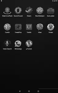 Black, Silver & Grey Icon Pack screenshot 19