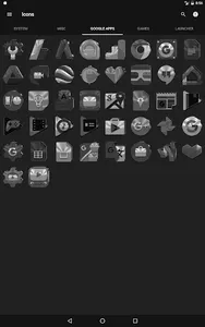 Black, Silver & Grey Icon Pack screenshot 22