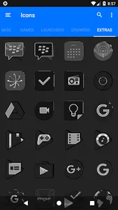 Black, Silver & Grey Icon Pack screenshot 6