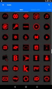 Flat Black and Red Icon Pack screenshot 15