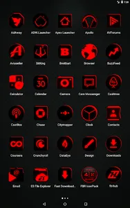 Flat Black and Red Icon Pack screenshot 17