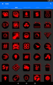 Flat Black and Red Icon Pack screenshot 20