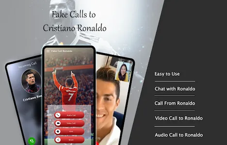 Ronaldo video call -prank call screenshot 0