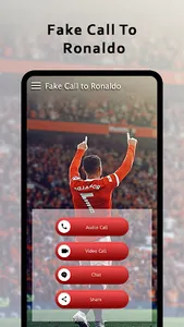 Ronaldo video call -prank call screenshot 1