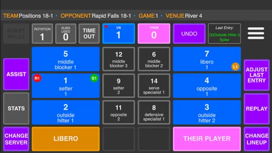 SoloStats Live Volleyball screenshot 1