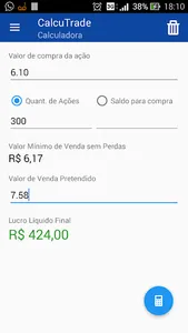 CalcTrade screenshot 1