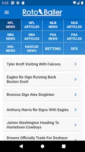 Fantasy Sports News and Alerts screenshot 1