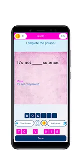 Idioms and phrases quiz screenshot 0