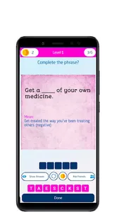 Idioms and phrases quiz screenshot 3