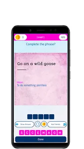 Idioms and phrases quiz screenshot 4