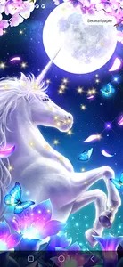 Unicorn Live Wallpaper Glitter screenshot 4