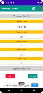 Yevmiye Defteri Usta screenshot 2
