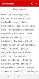 Kasb tanlash screenshot 0