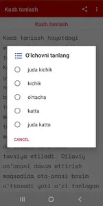 Kasb tanlash screenshot 4