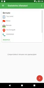 Statistiche Allenatori screenshot 0
