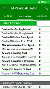 SafMPesa Gharama - Calculator screenshot 2