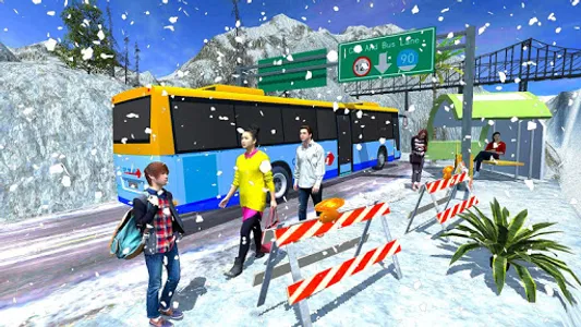 Big Mountain Snow Bus Driving  screenshot 0