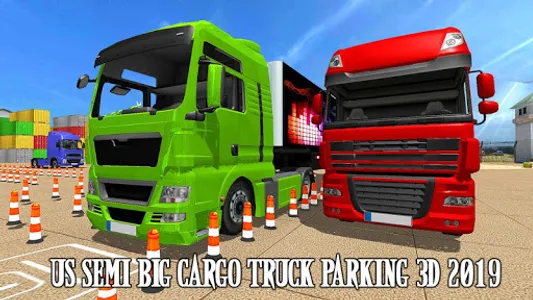 US Semi Big Cargo Truck Parkin screenshot 0