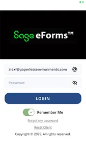Sage eForms Phone screenshot 0