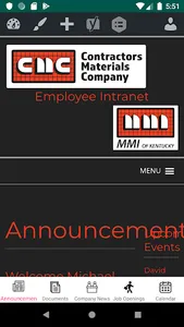 CMC Intranet screenshot 1