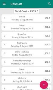Daily Cost Manager screenshot 1