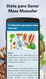 Dieta para ganar masa muscular screenshot 1