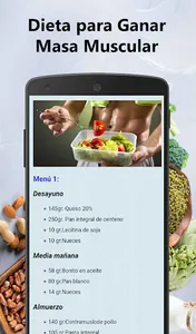 Dieta para ganar masa muscular screenshot 3