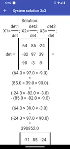 System of equations Solver screenshot 2
