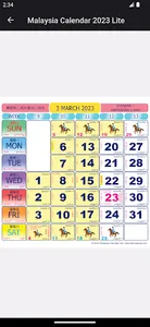 Malaysia Calendar Lite screenshot 4