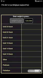Prix de l'or en Belgique aujou screenshot 4