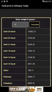 Gold price in Ethiopia Today screenshot 0