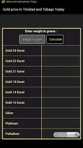 Gold price in Trinidad and Tob screenshot 3