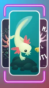 Cute Axolotl Wallpaper screenshot 2