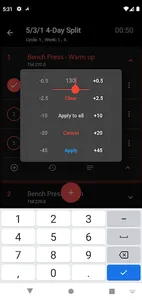 Lift4Fit Gym workout logger screenshot 3